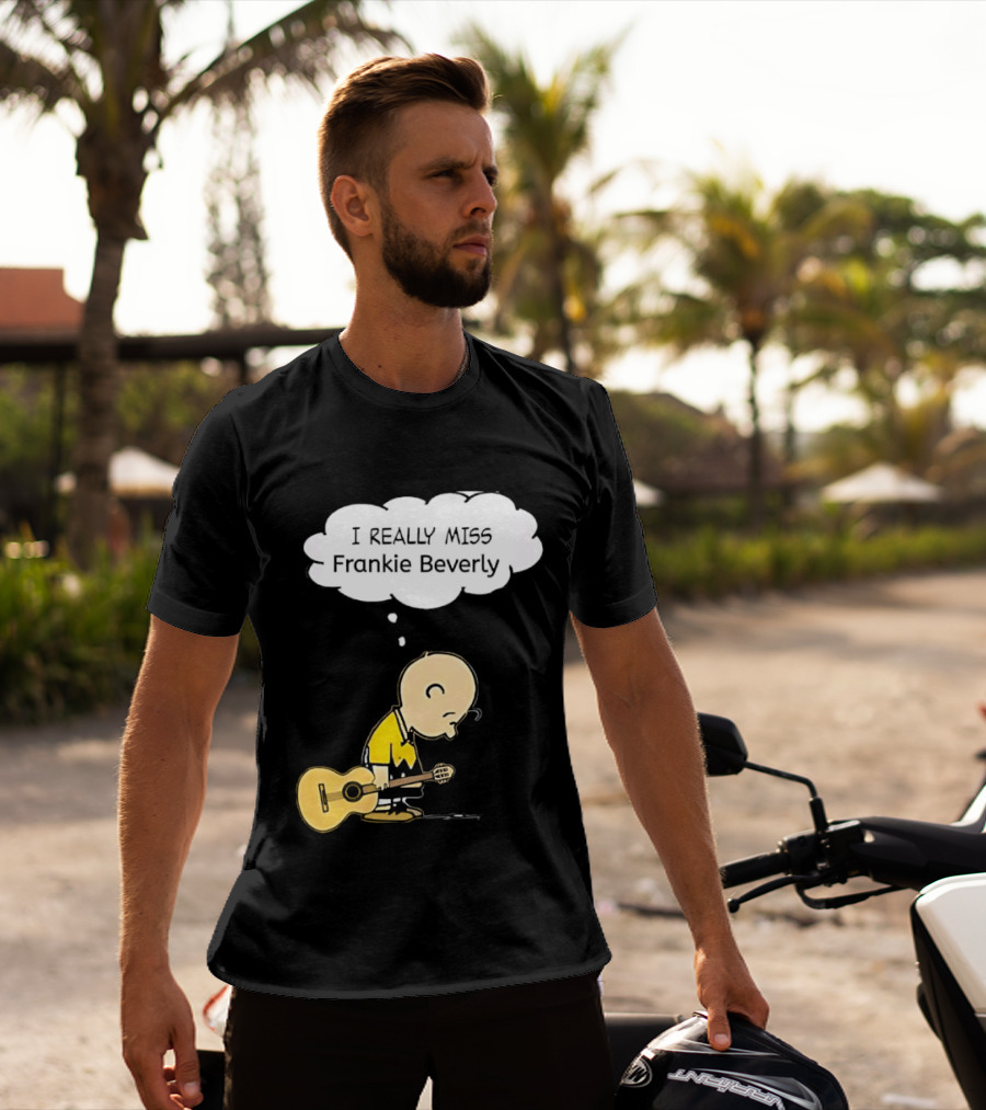 Charlie Brown I Really Miss Frankie Beverly Guitar Player T-Shirt