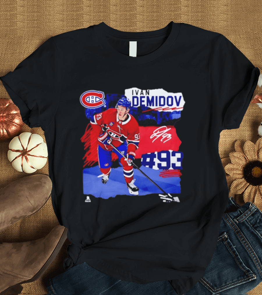 Montreal Canadiens Ivan Demidov #93 Fresh Ice Hockey Player T-Shirt