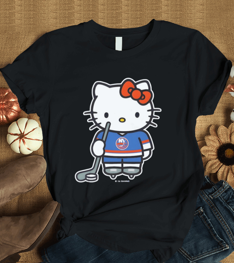 Hello Kitty X New York Islanders Hockey Player NHL 2026 T-Shirt
