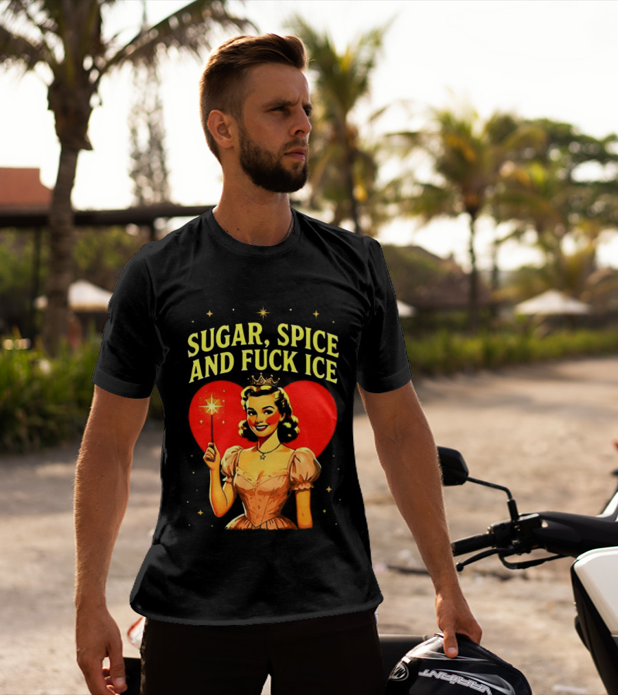 Sugar Spice And Fuck ICE Fairy Heart Caricature T-Shirt
