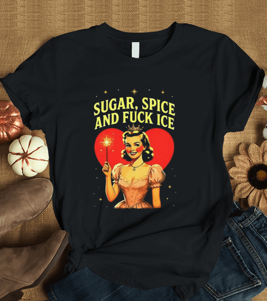 Sugar Spice And Fuck ICE Fairy Heart Caricature T-Shirt