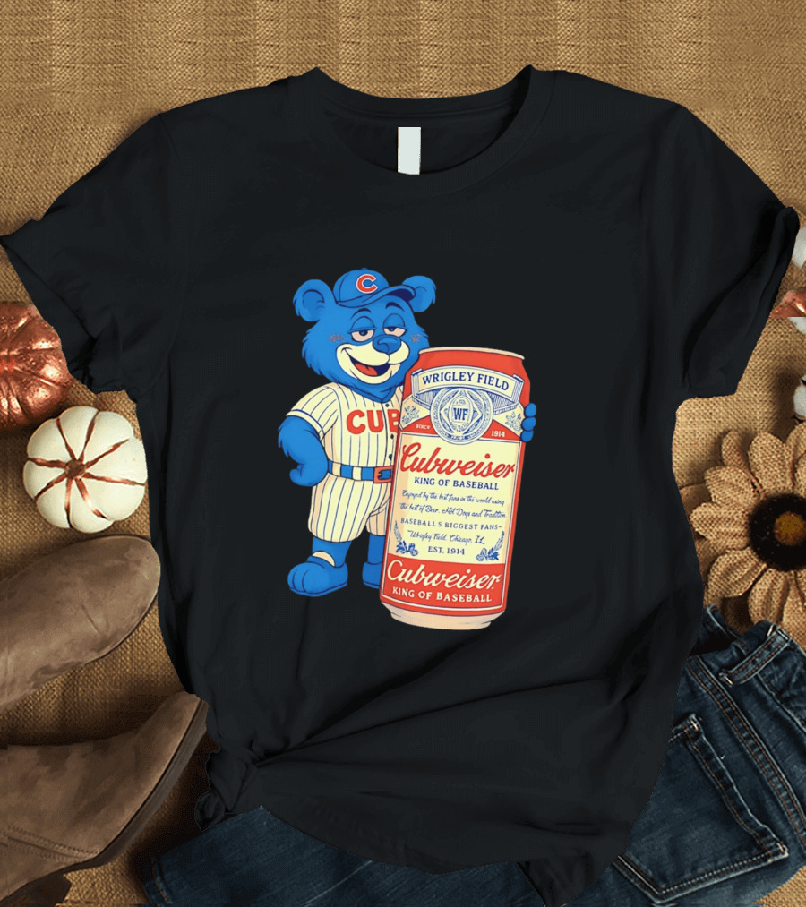 Cubs Wrigley Field Cubweiser King Of Baseball 1914 Bear Fans T-Shirt