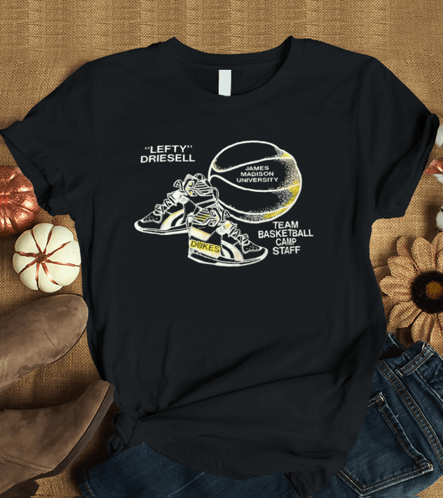 Lefty Driesell James Madison University Team Basketball Camp Staff T-Shirt