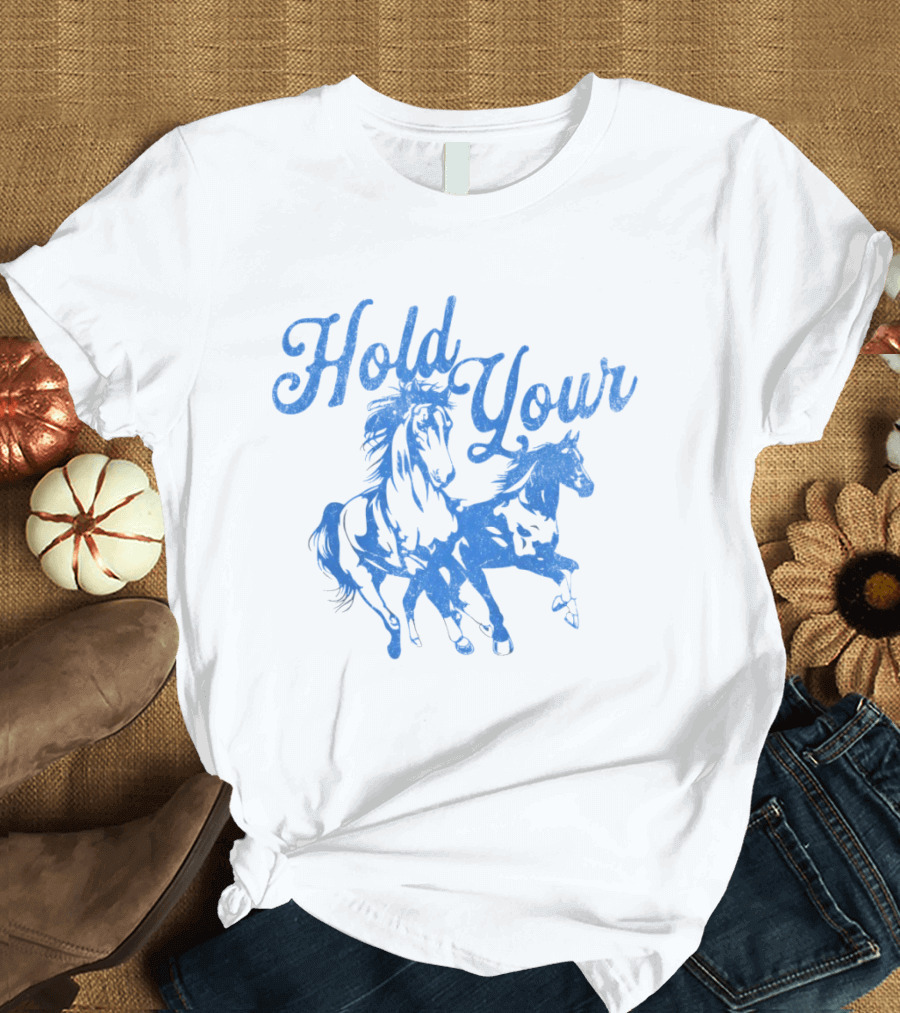 Hold Your Horses Cowboy Riding Duo T-Shirt