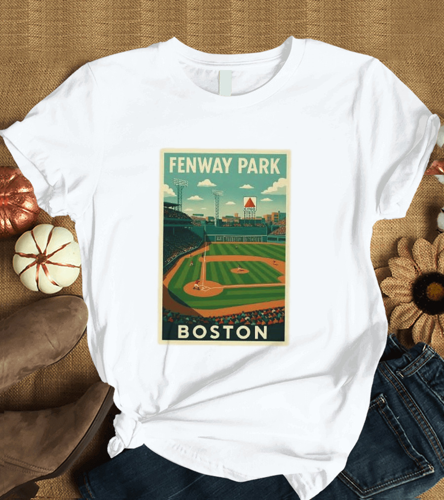 Boston Red Sox Fenway Park Stadium CITGO Sign Baseball Boston T-Shirt