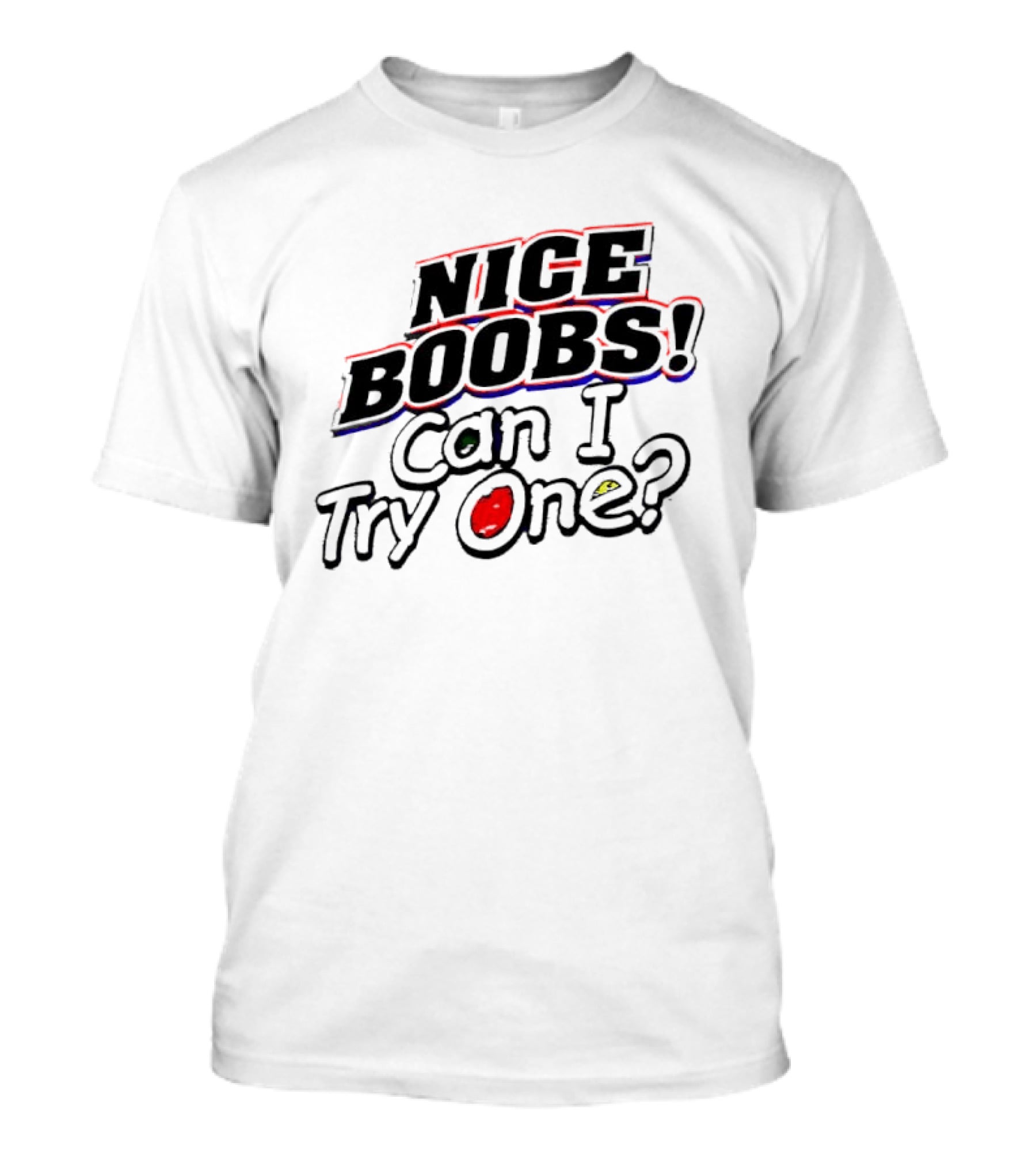 NICE BOOBS Can I Try One Question T-Shirt