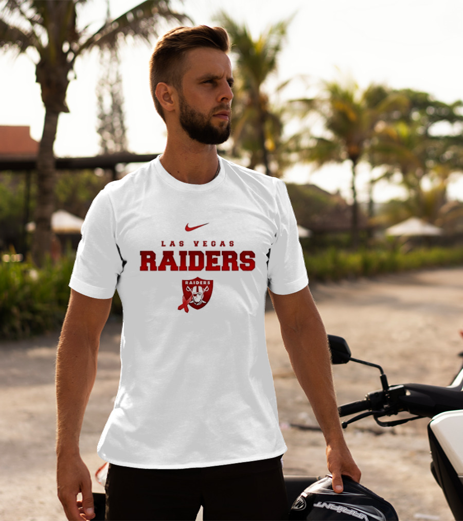 Las Vegas Raiders February We Wear Red American Heart Month Nike T-Shirt