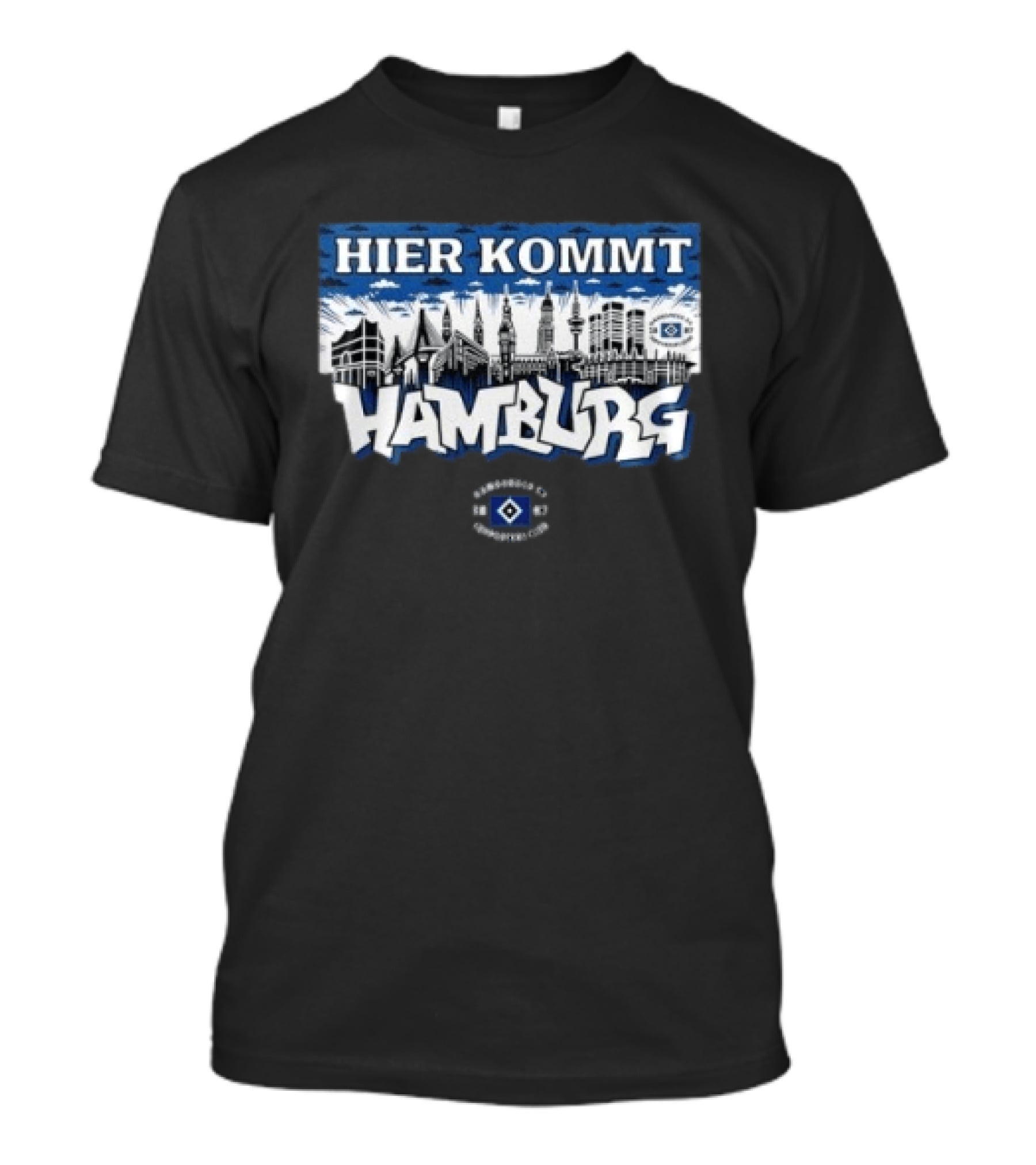 Hamburger SV Hier Kommt Hamburg 2026 Nur Der HSV Skyline T-Shirt