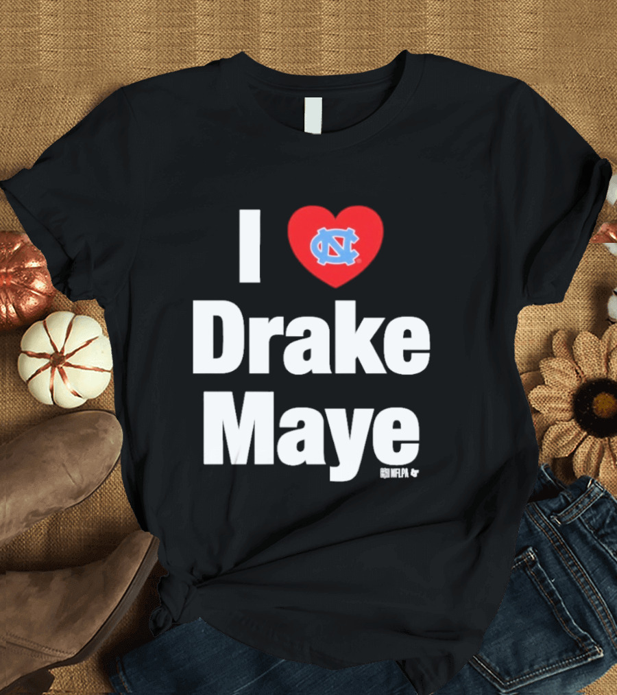 North Carolina Tar Heels I Heart Drake Maye UNC T-Shirt