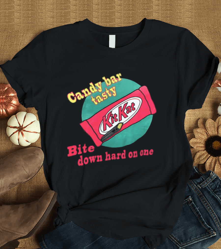 Candy Bar Tasty KitKat Bite Down Hard On One T-Shirt