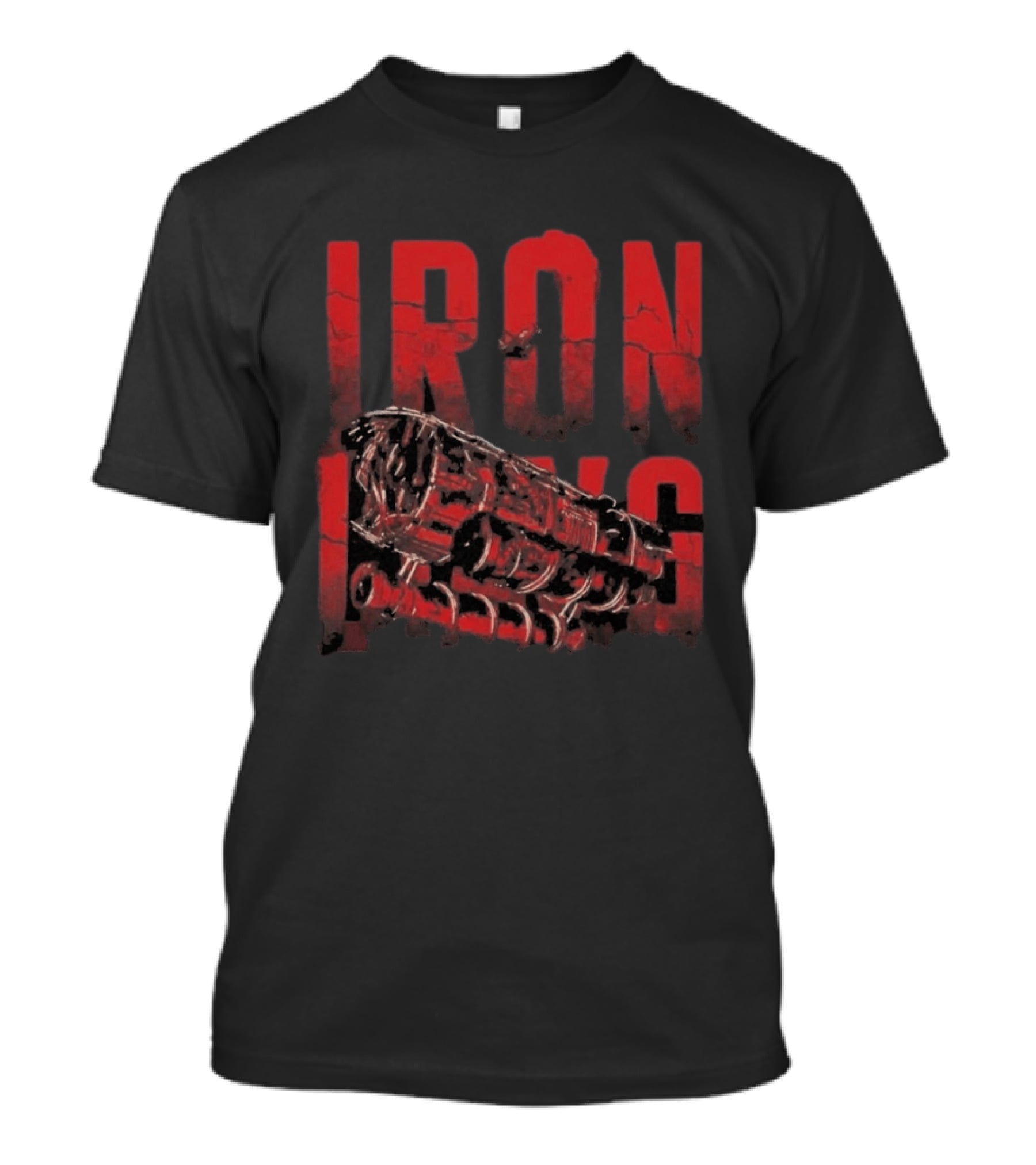 Iron Lung Distressed Red Text With Mechanical T-Shirt