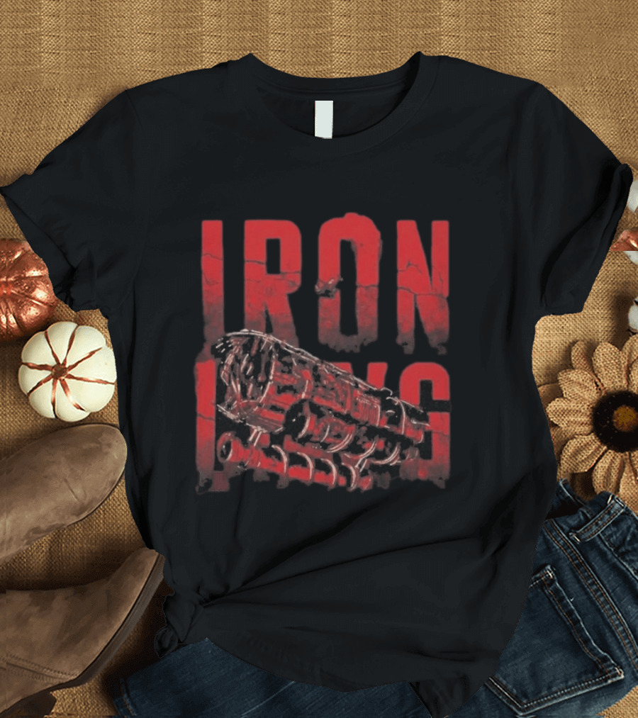 Iron Lung Distressed Red Text With Mechanical T-Shirt
