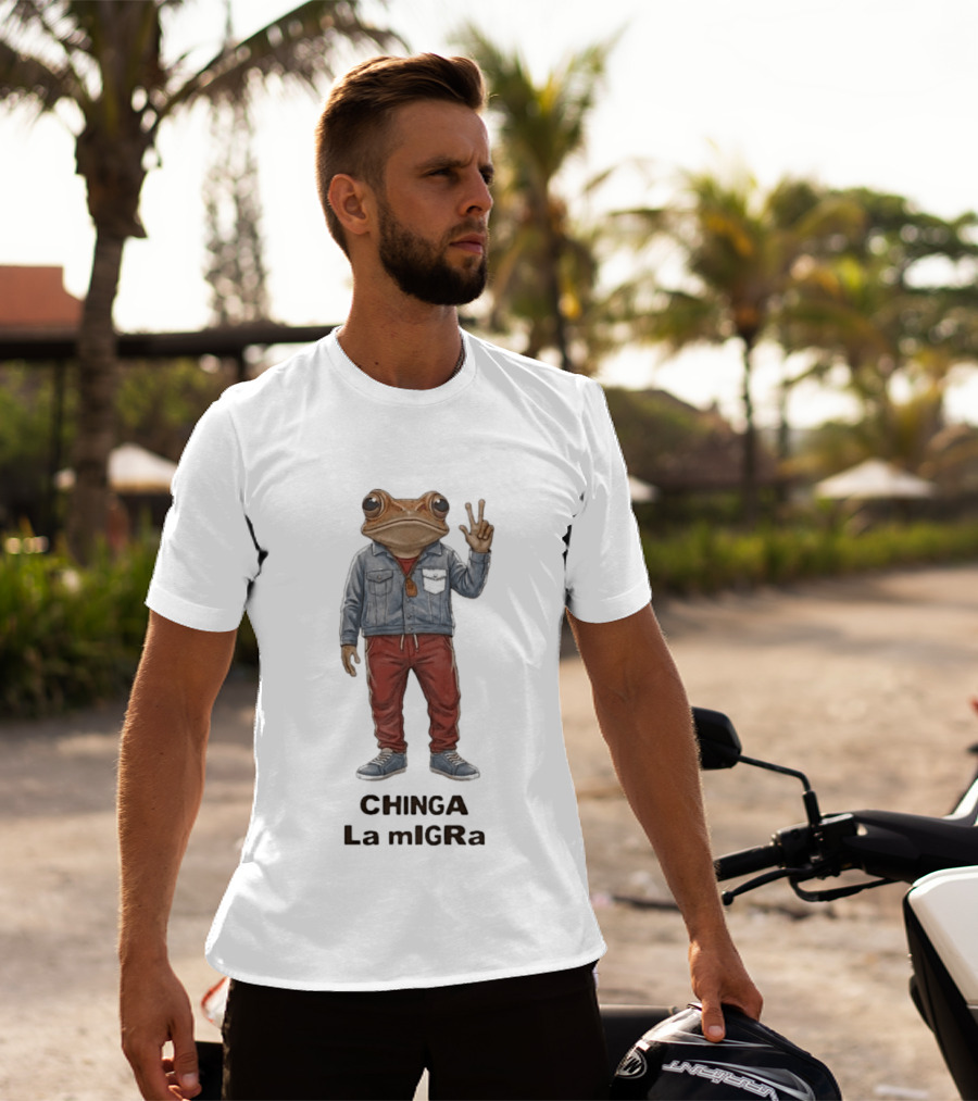 2026 Chinga La Migra Ice Out Frog Streetwear Rebel T-Shirt