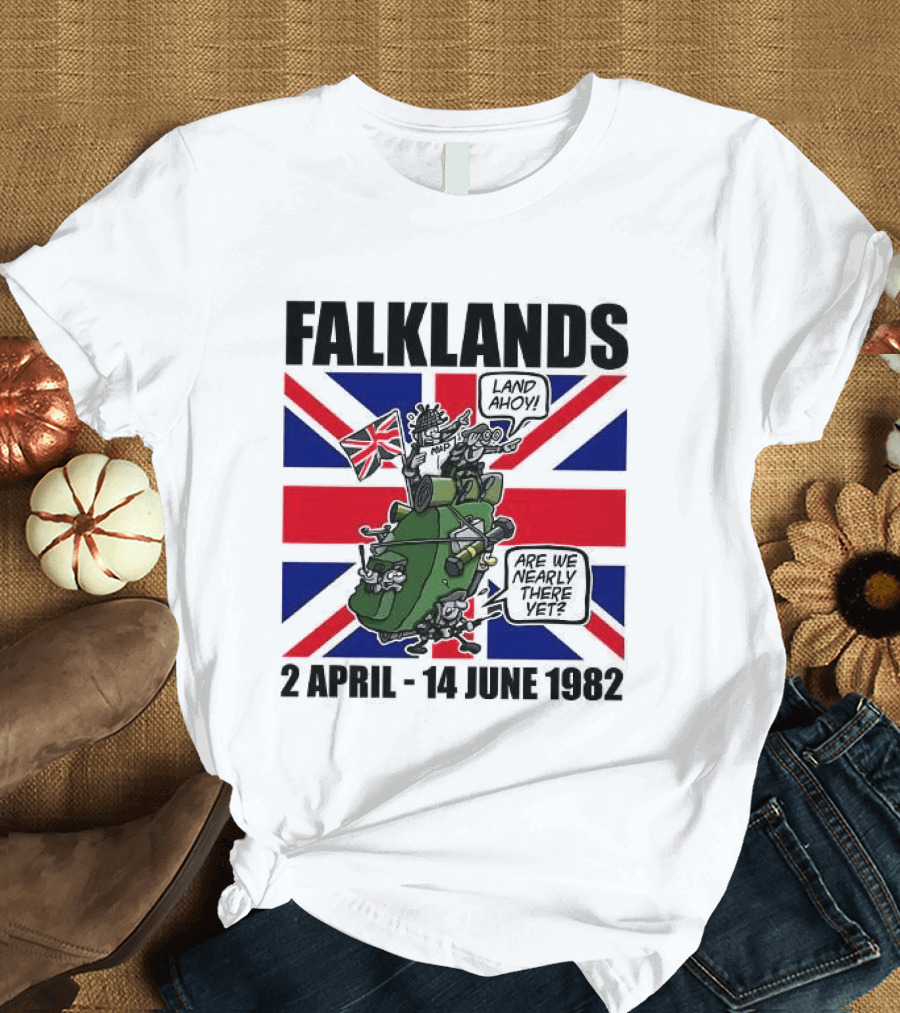 Falklands War 2 April 14 June 1982 Union Jack Tank T-Shirt