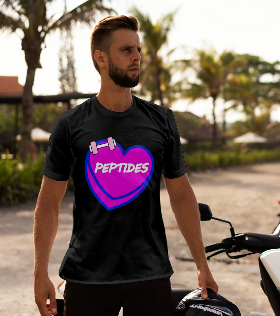 Valentines Day Sweet Hearts Love Peptides Candy Workout T-Shirt