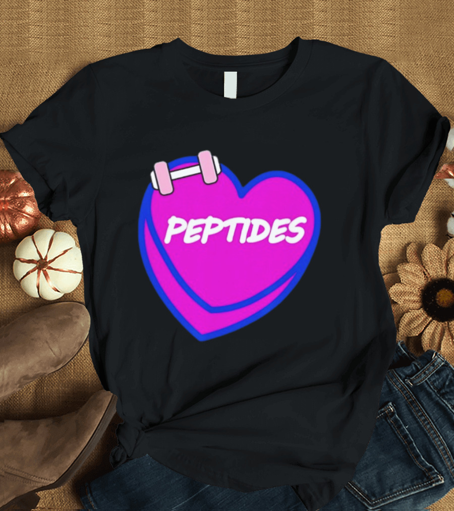Valentines Day Sweet Hearts Love Peptides Candy Workout T-Shirt