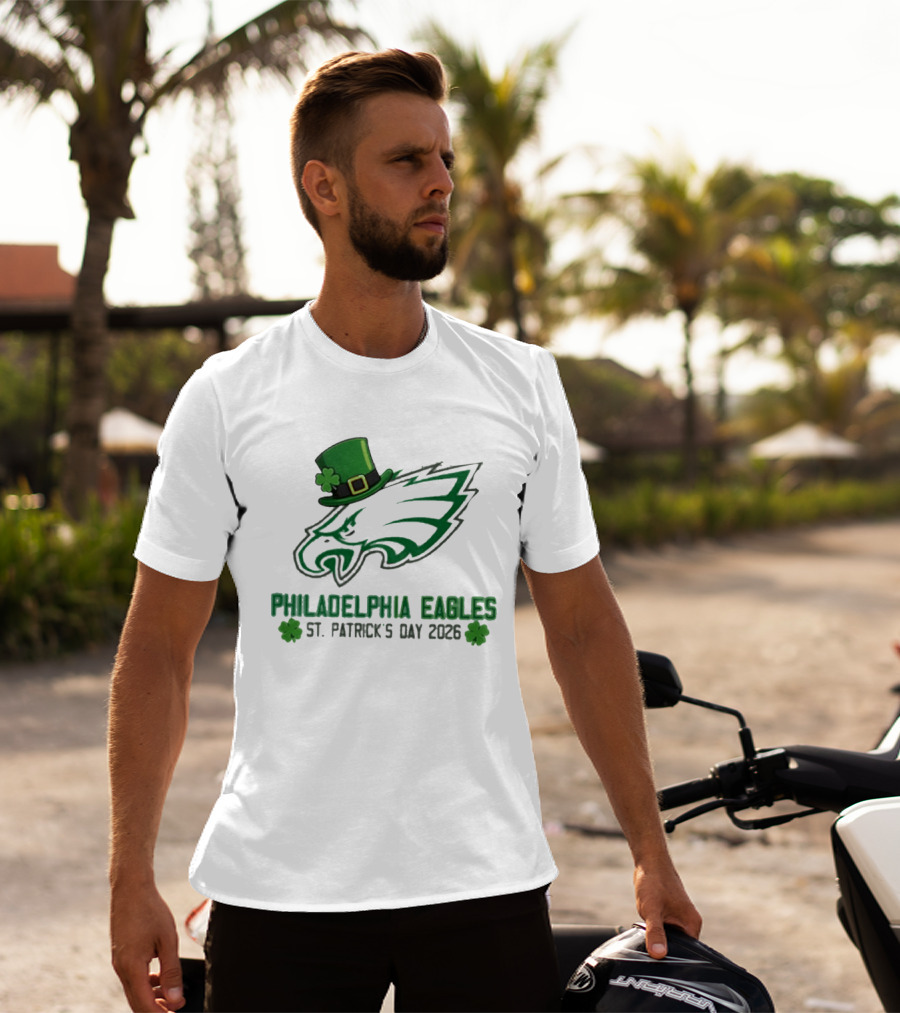 Philadelphia Eagles St. Patrick's Day 2026 Shamrock Hat T-Shirt