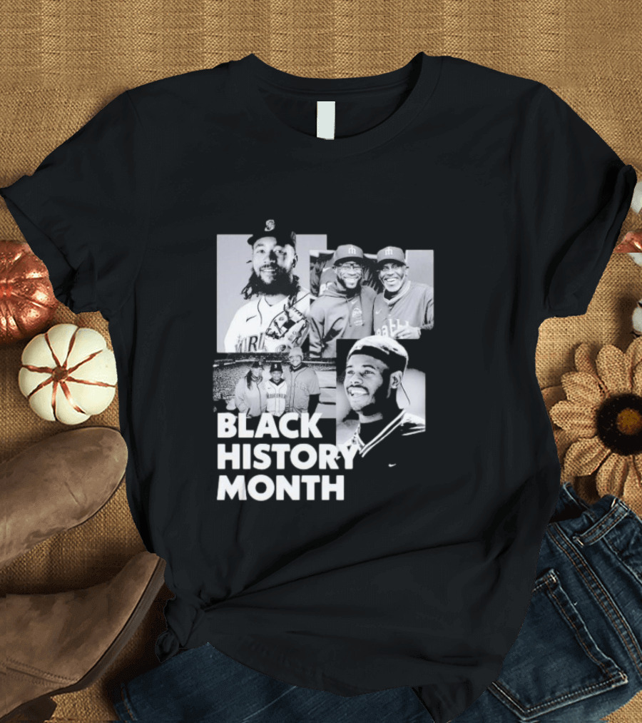 Seattle Mariners Ken Griffey Jr Black History Month Celebration T-Shirt