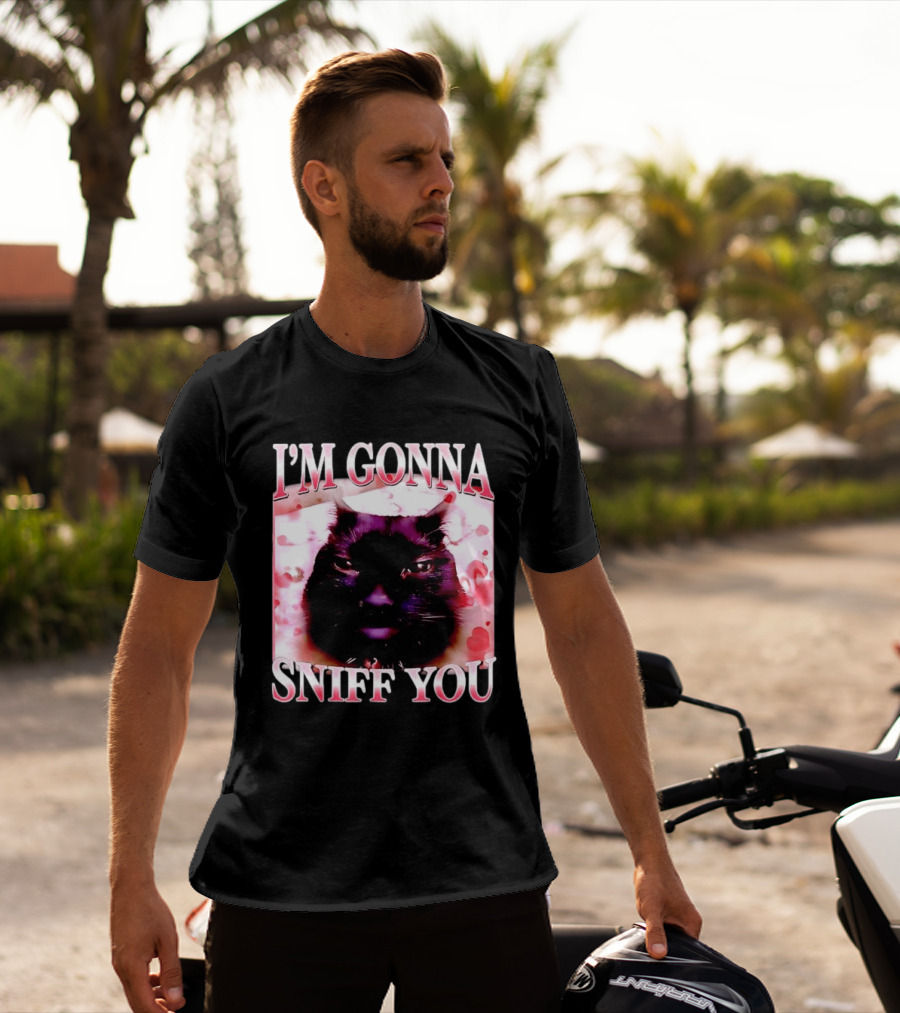 I'm Gonna Sniff You Cat Meme Valentine Aesthetic T-Shirt