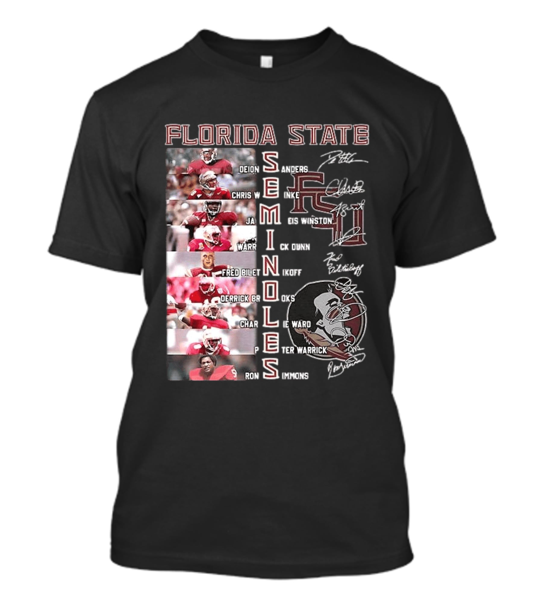 FSU Seminoles Football Player College Name And Thank You For The Memories T-Shirt