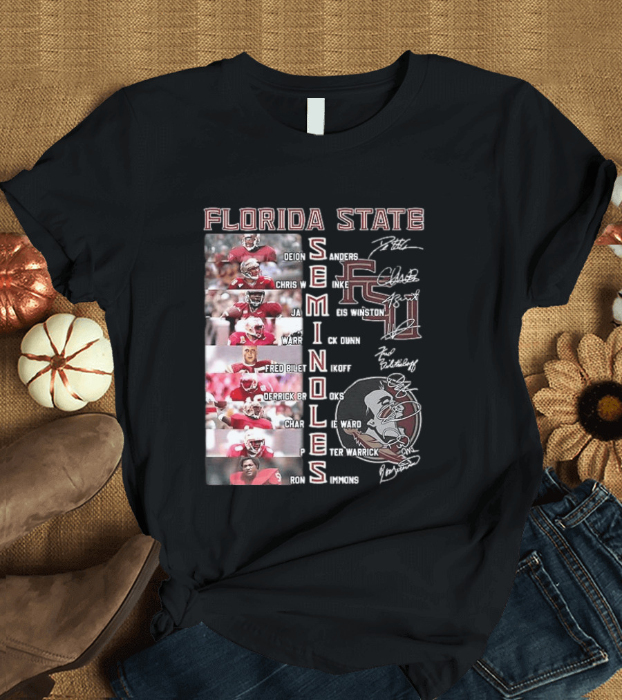 FSU Seminoles Football Player College Name And Thank You For The Memories T-Shirt