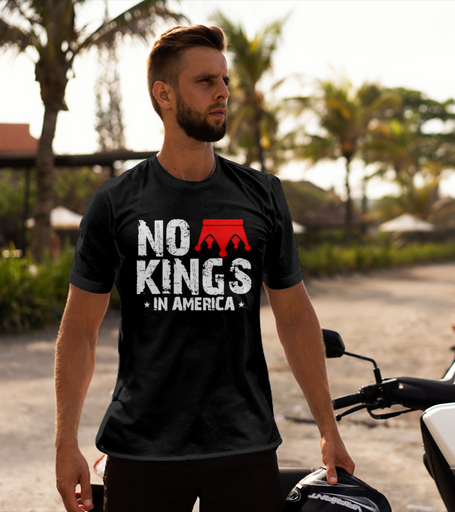No Kings In America Red Crown T-Shirt