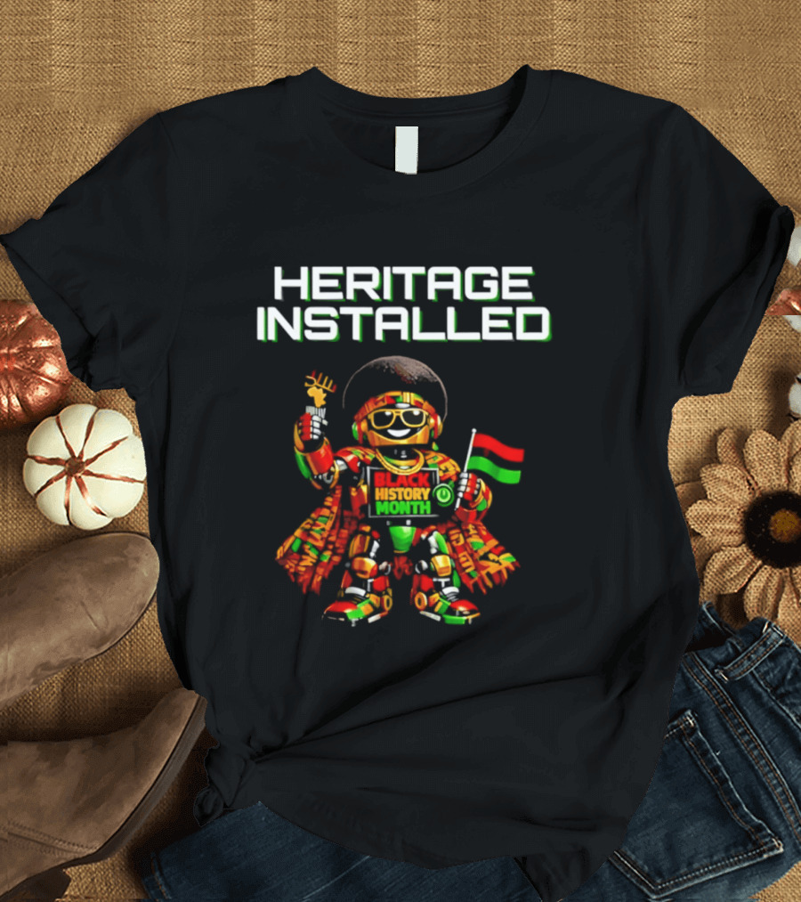 Heritage Installed Robot Black History T-Shirt