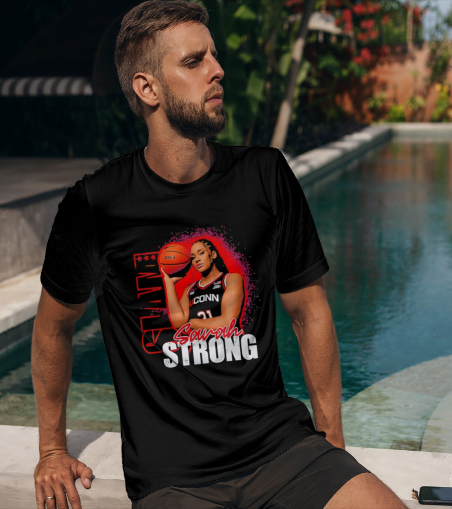 SLAM Sarah Strong #21 UConn Huskies Basketball Star T-Shirt