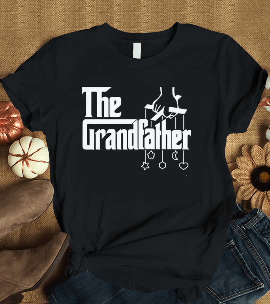 The Grandfather Puppet Strings Godfather Parody With Handguns And Baby Mobile T-Shirt