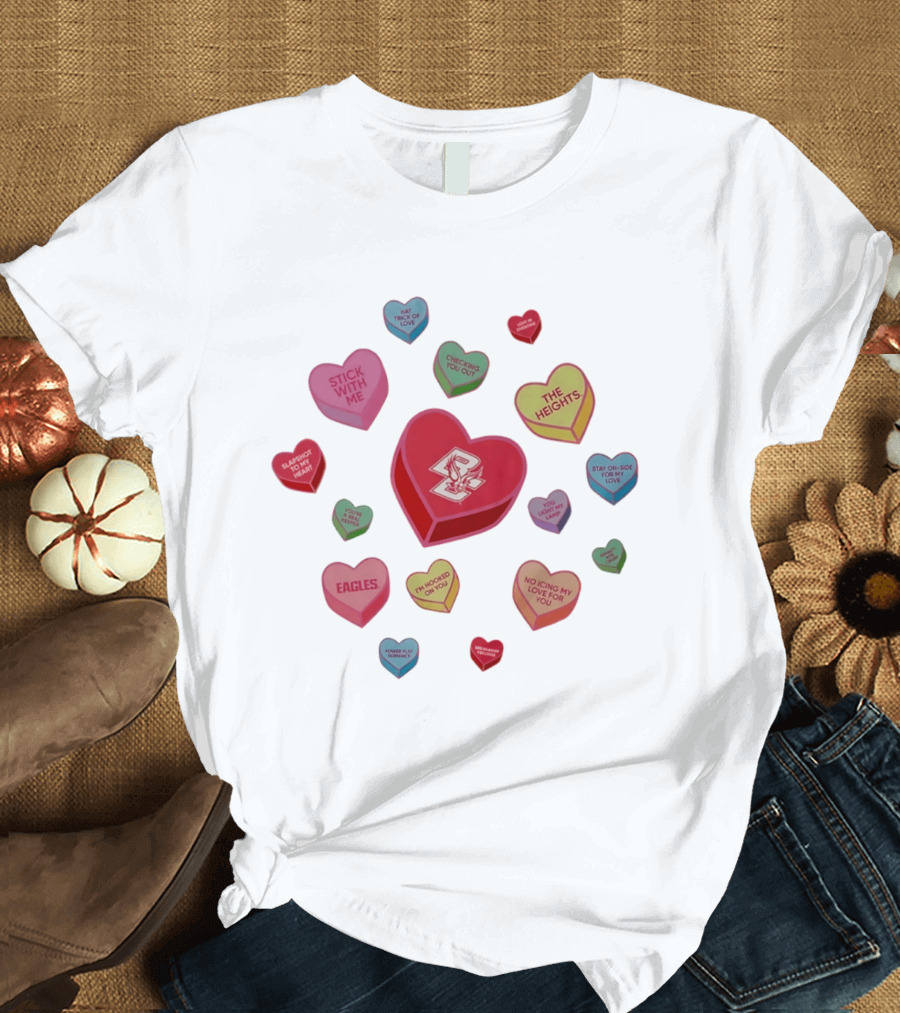 Boston College Eagles Valentine's Day Hearts Sweet Talk Collection T-Shirt