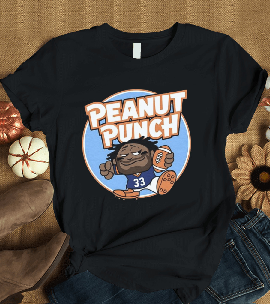 Peanut Punch Charles Tillman Chicago Bears Number 33 Cartoon T-Shirt