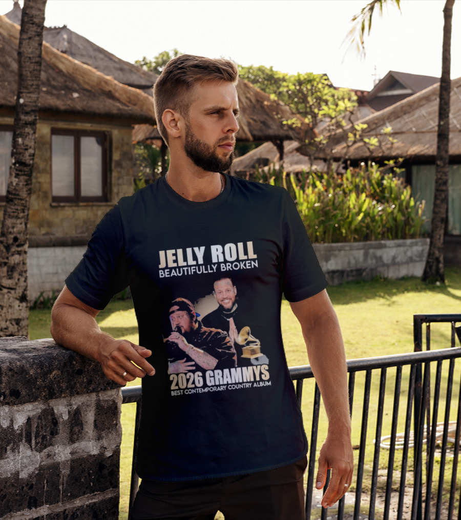 Jelly Roll Beautifully Broken 2026 Grammys Best Contemporary Country Album T-Shirt
