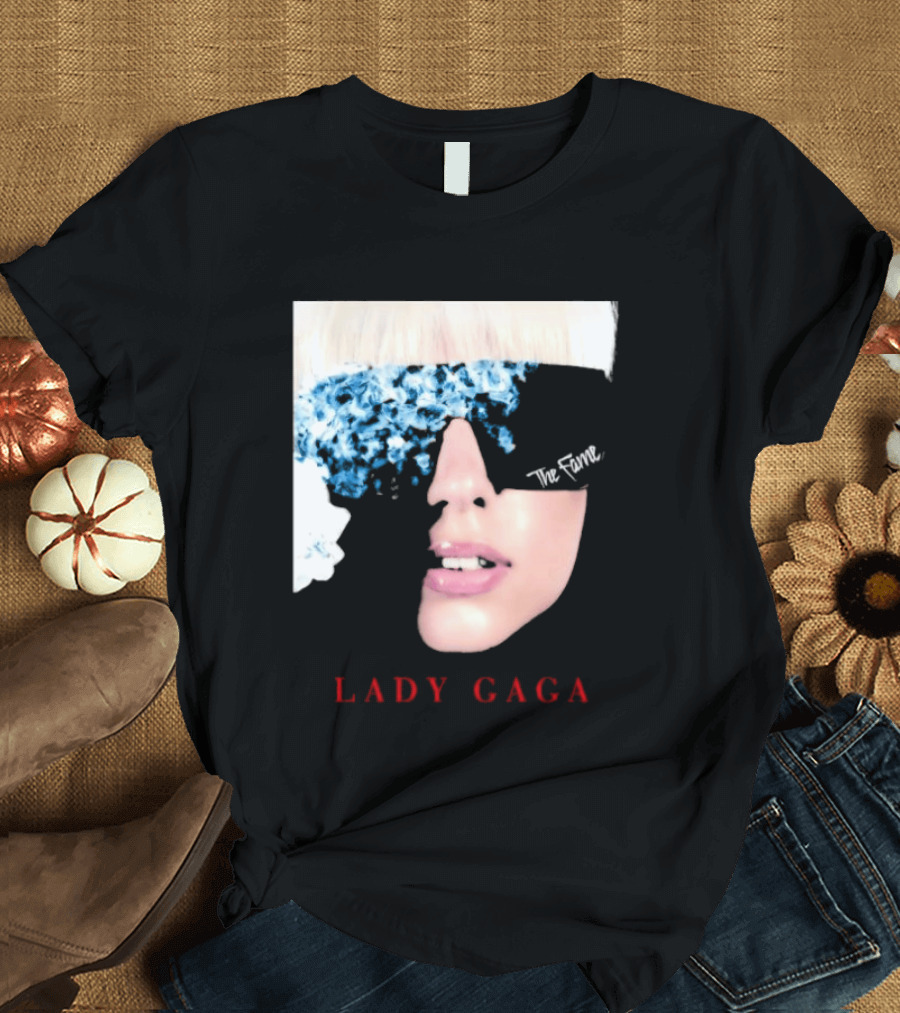 Lady Gaga The Fame Debut Album Iconic Glasses T-Shirt