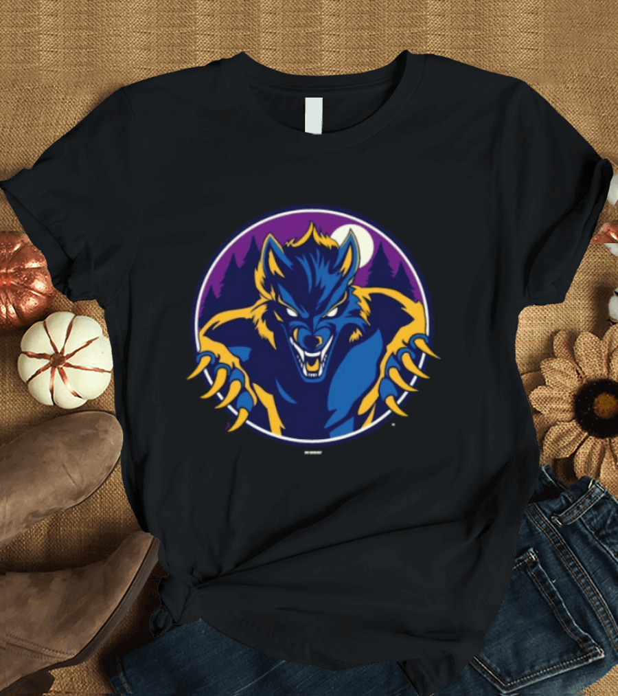 Michigan Dogmen Bimm Ridder Wolf Moon Forest Clawing Beast T-Shirt