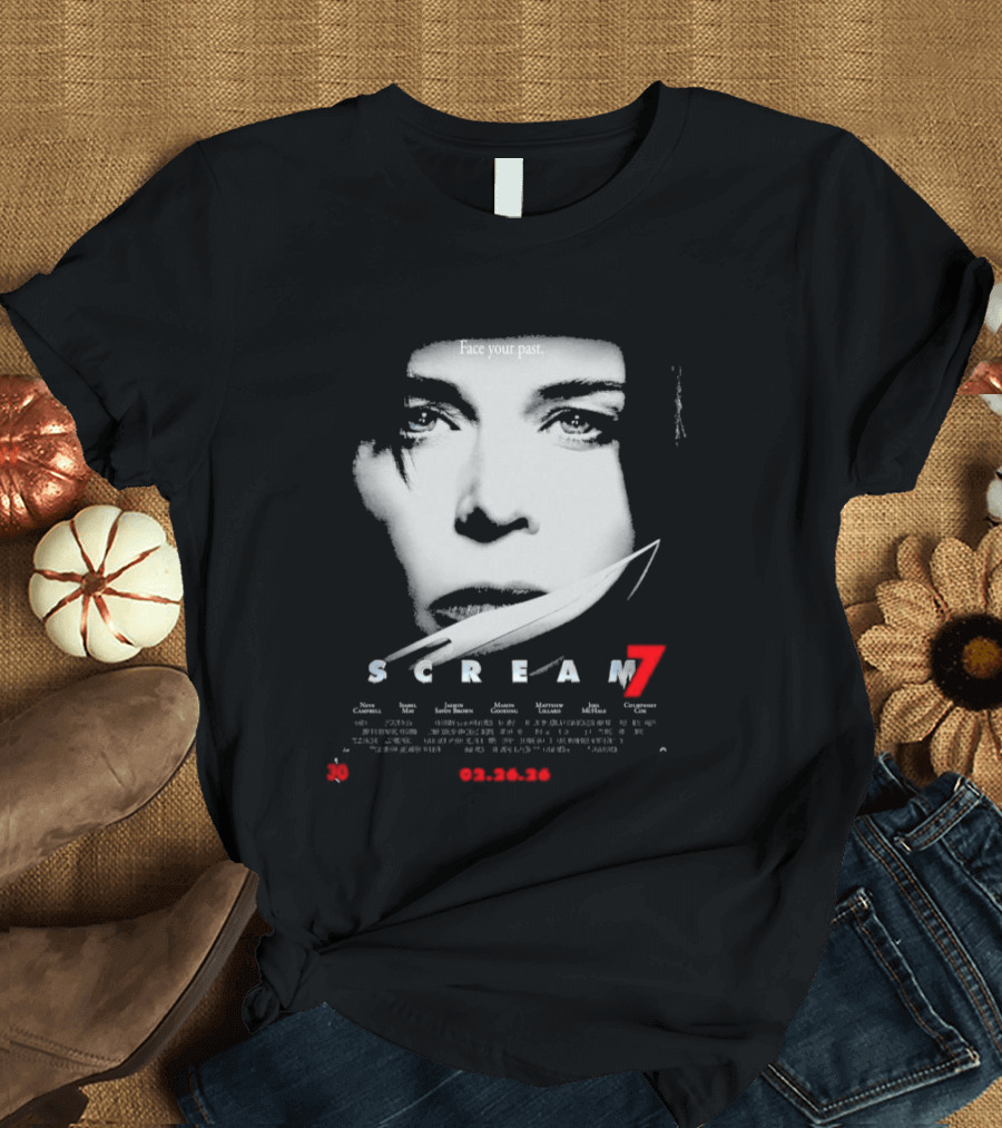 Scream 7 Face Your Past February 26 2026 T-Shirt