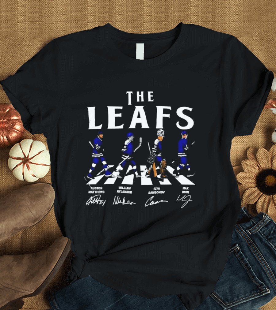 The Leafs Auston Matthews William Nylander Ilya Samsonov Max Domi Hockey Abbey Road T-Shirt