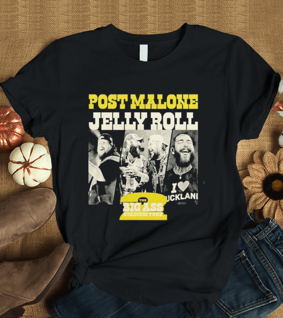 Post Malone Jelly Roll Big Ass Stadium Tour Part 2 T-Shirt