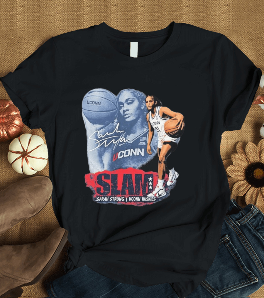 UConn Huskies SLAM Sarah Strong Basketball Legend T-Shirt