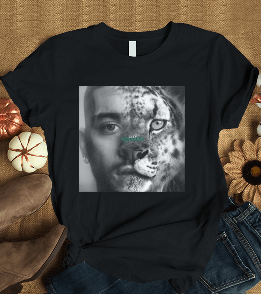 Zayn Konnakol Half Human Half Leopard Face T-Shirt