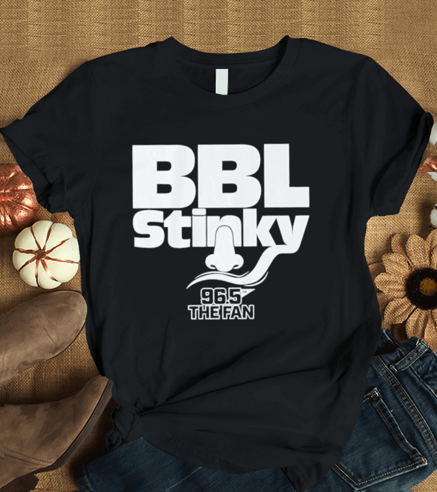 BBL Stinky Nose Mustache 96.5 The Fan Sports Radio T-Shirt