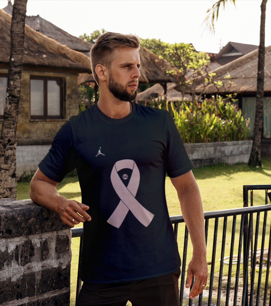 North Carolina Tar Heels Courtney Banghart Pink Out 2026 Jordan Jumpman Ribbon T-Shirt