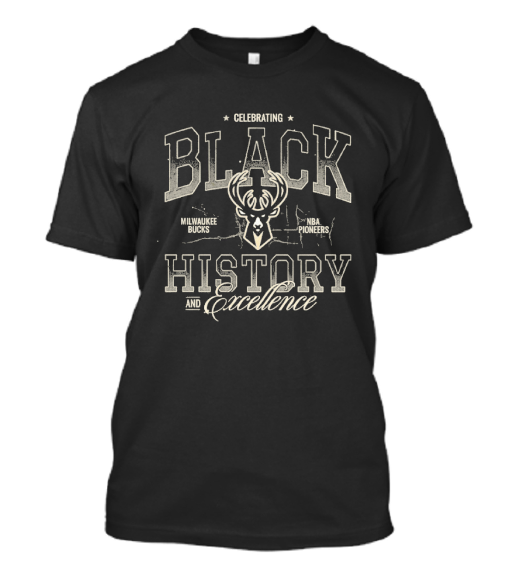 Celebrating Black History And Excellence Milwaukee Bucks T-Shirt