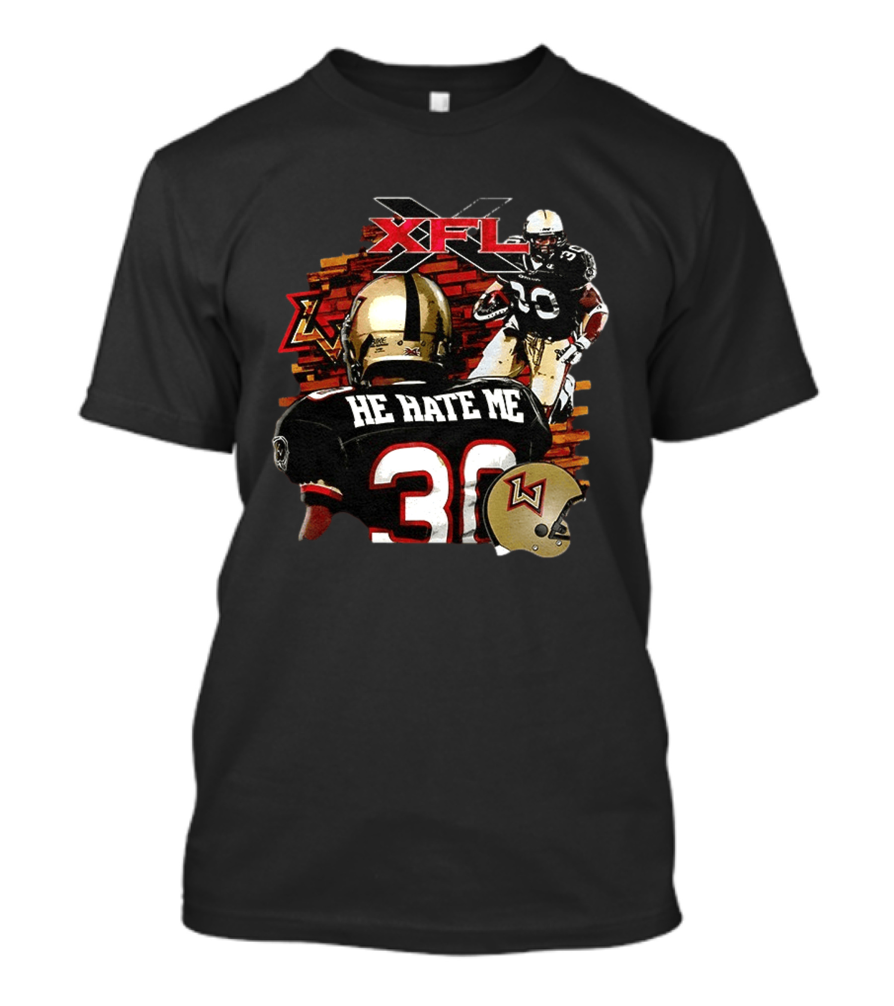 Rod Smart He Hate Me XFL 30 Panthers Football T-Shirt