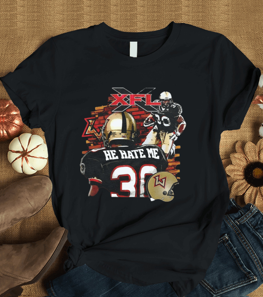 Rod Smart He Hate Me XFL 30 Panthers Football T-Shirt