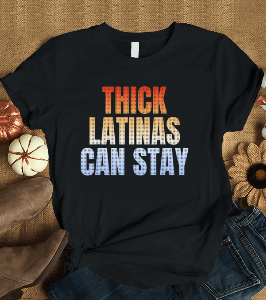 Thick Latinas Can Stay Retro Gradient Pop T-Shirt