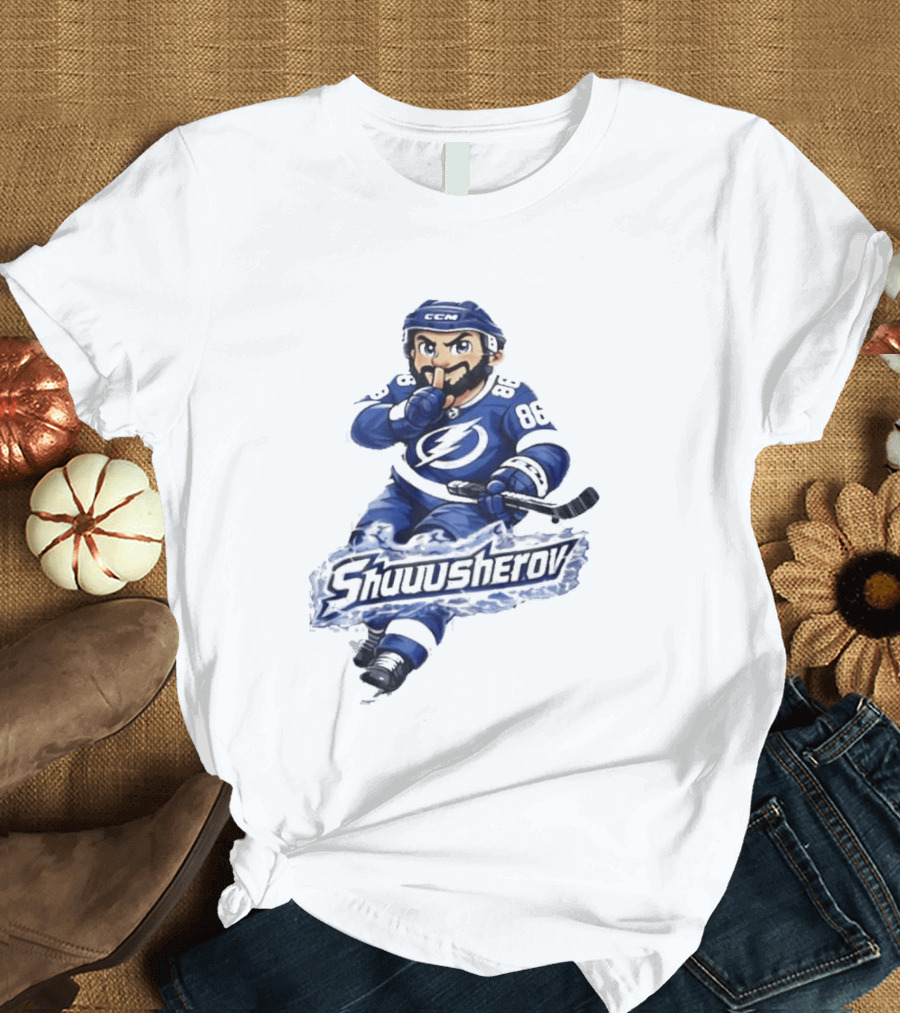 Tampa Bay Lightning Nikita Kucherov Shuuusherov Hockey Player T-Shirt