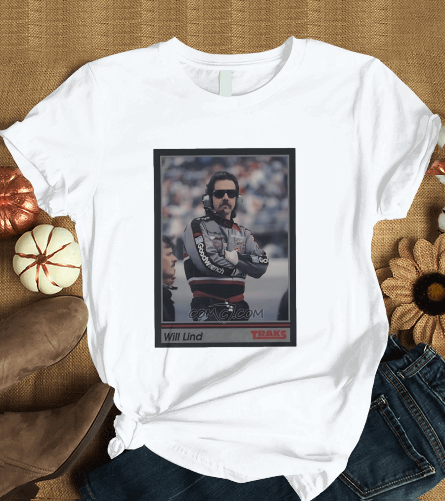Will Lind 1991 NASCAR Goodwrench Traks Racing Trading Card T-Shirt