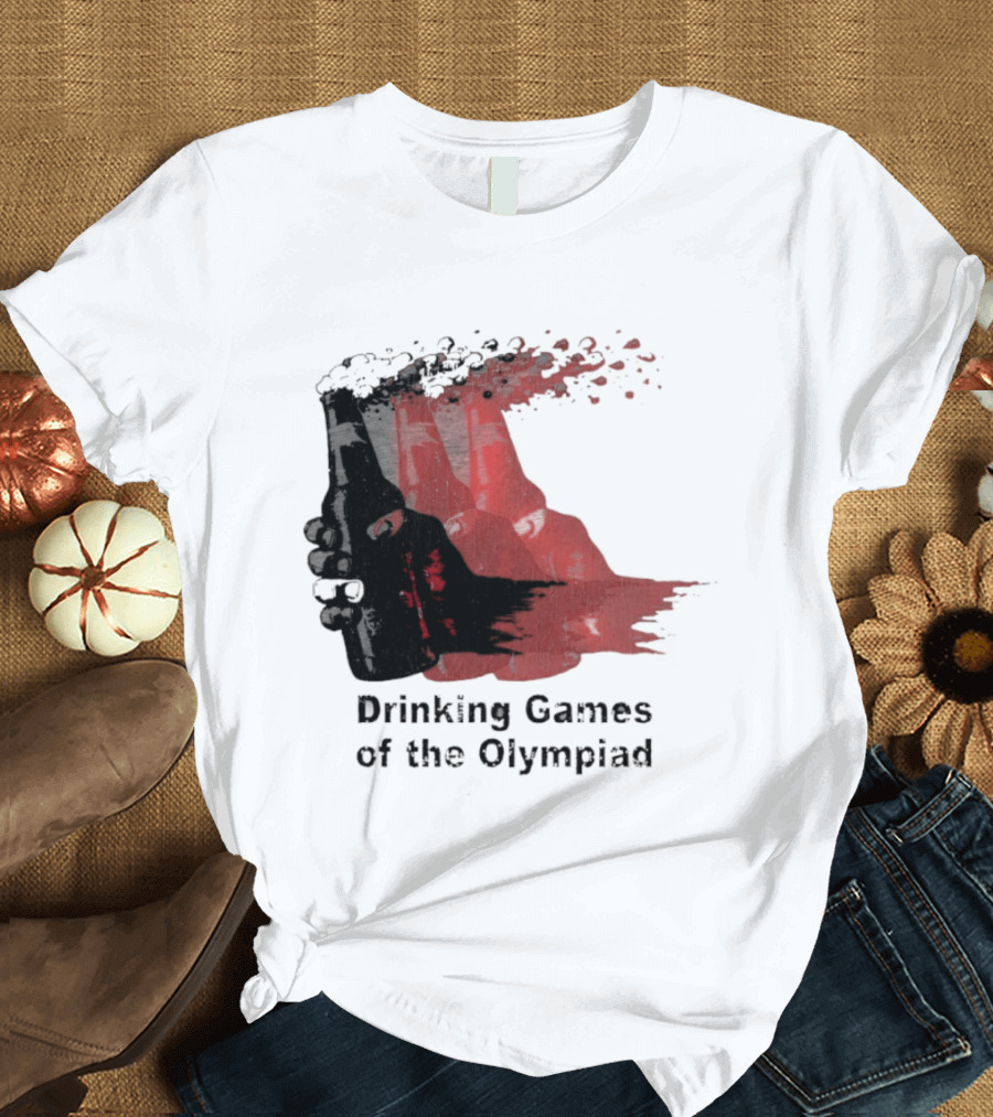 Drinking Games Of The Olympiad Pixelated Beer Splash T-Shirt