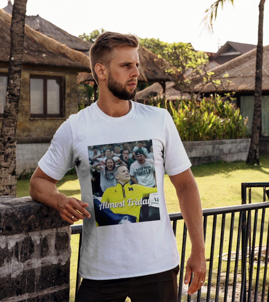 Michigan Wolverines Basketball Dusty May Almost Friday 2026 T-Shirt
