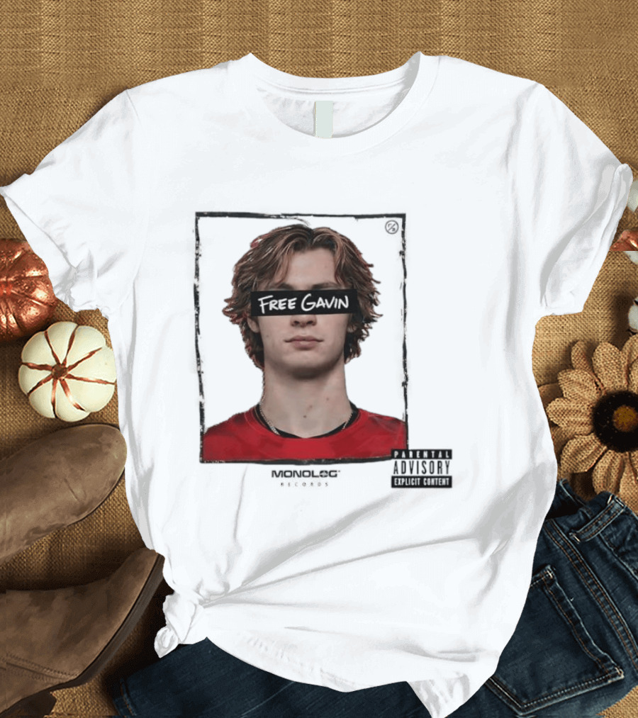Free Gavin Mopnolog Records Parental Advisory Explicit Content T-Shirt